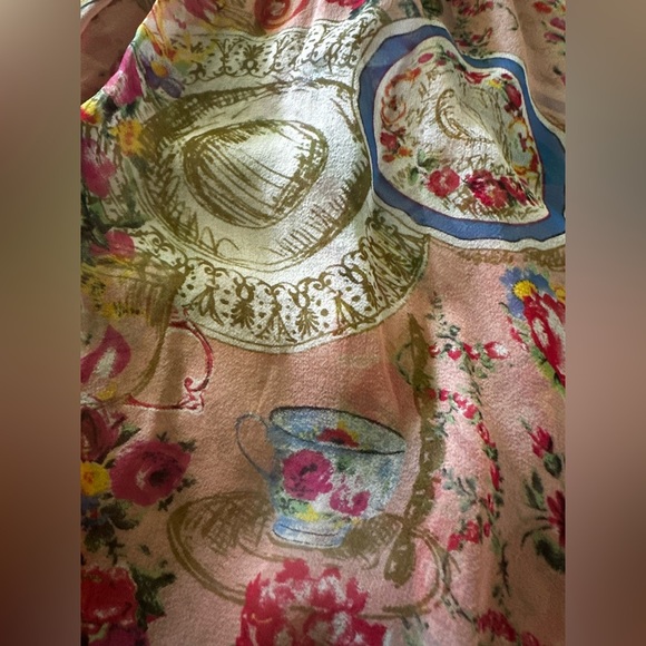 Cynthia Rowley Afternoon Tea Silk Top | Vintage/ blouson cut - Picture 10 of 14